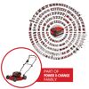 Akku-Rasenmäher und Einhell Power X-Change System.