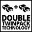Zwei Doppelpacks mit Akkus, DOUBLE TWINPACK TECHNOLOGY