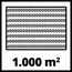 Schraffierte Fläche von 1.000 m²
