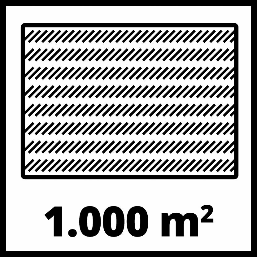 Schraffierte Fläche von 1.000 m²