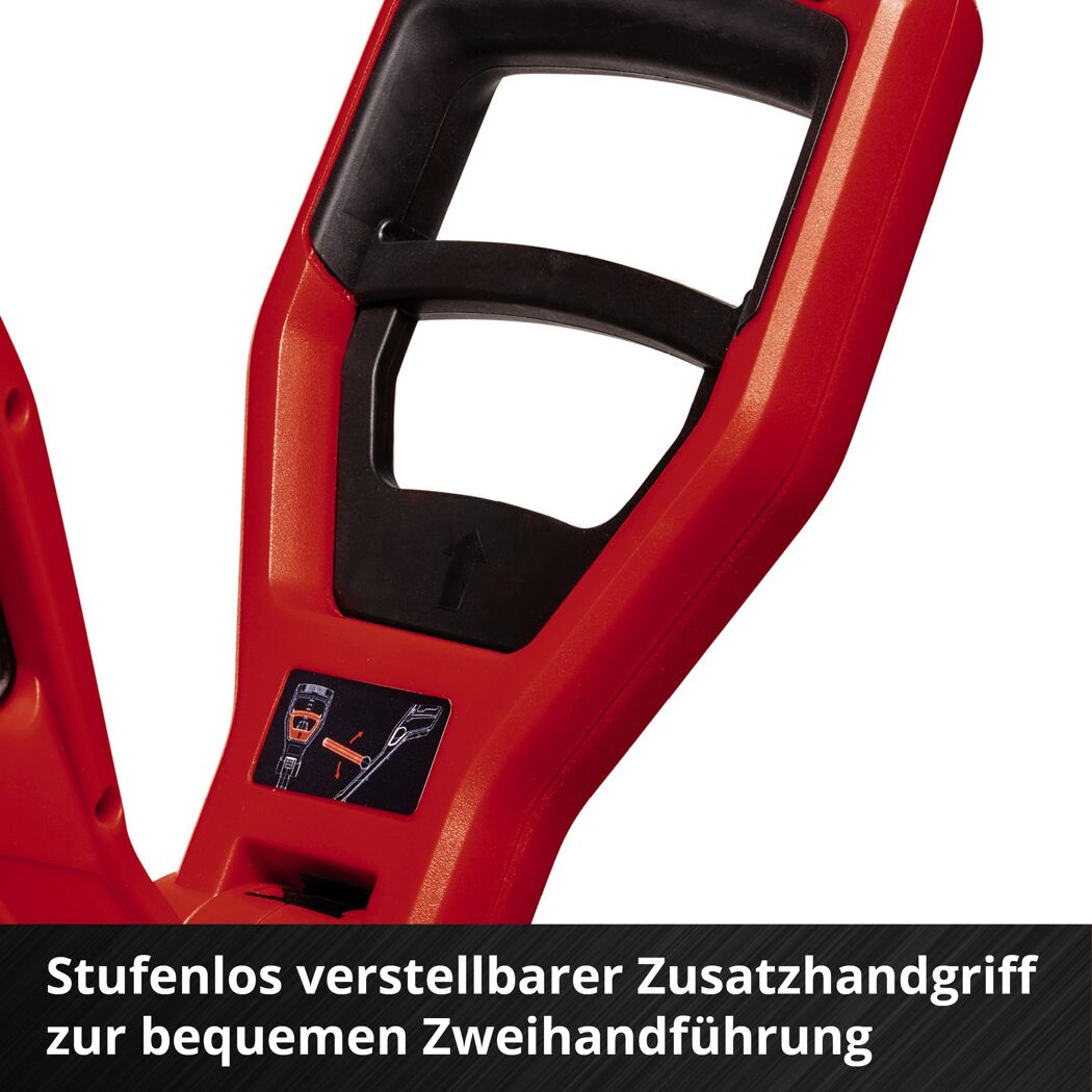 Verstellbarer Zusatzhandgriff am A-Trimmer