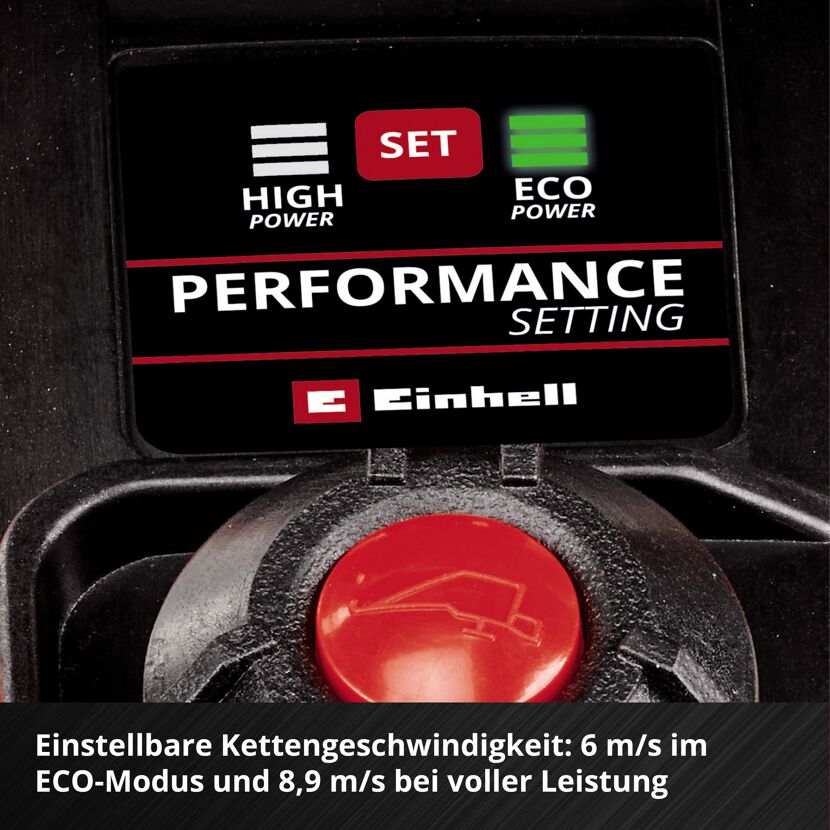 Einhell Akku-Kettensäge mit Leistungsanzeige