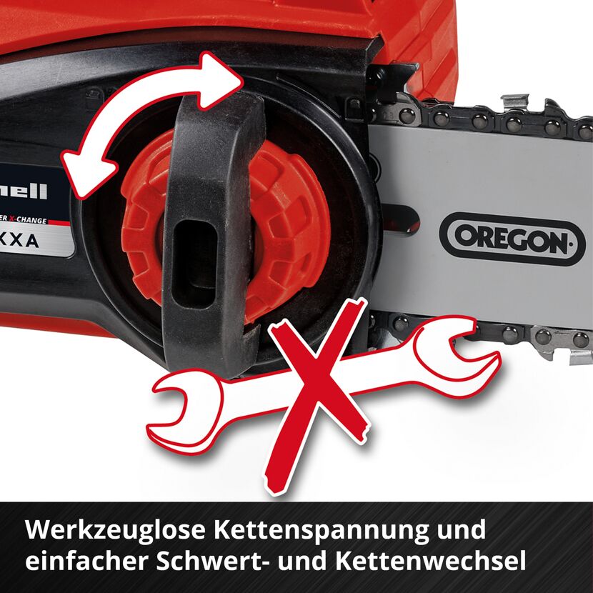 Kettenspannung ohne Werkzeug