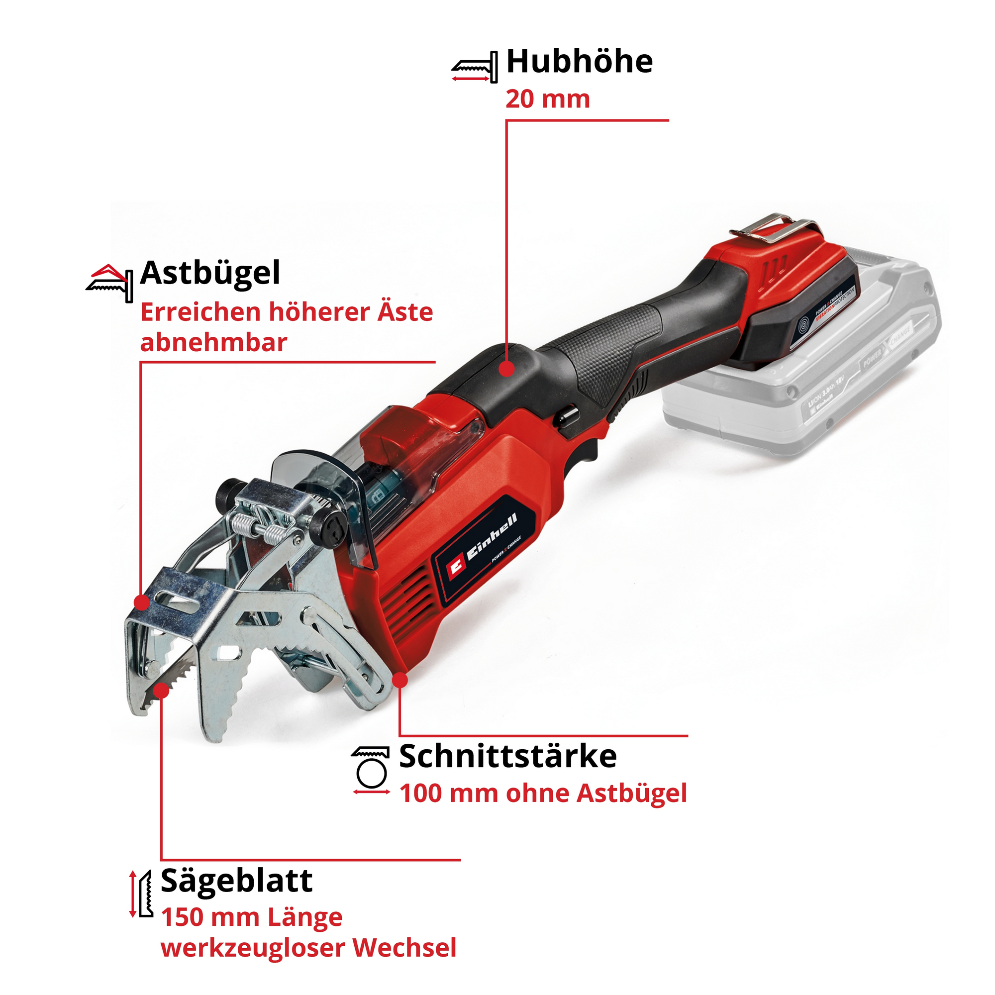 Akku-Astsäge 'GE-GS 18/150 Li - Solo' ohne Akku und Ladegerät + product picture