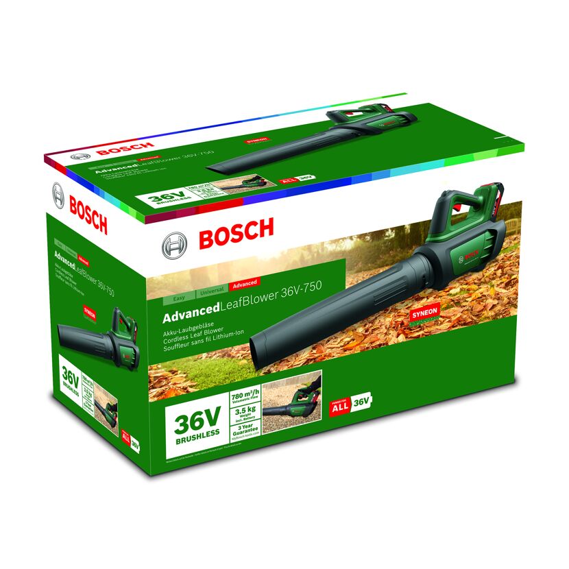 Bosch Akku-Laubgebläse 36V-750 in Verpackung