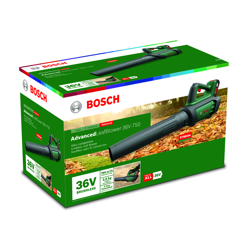 Bosch Akku-Laubgebläse 36V-750 in Verpackung