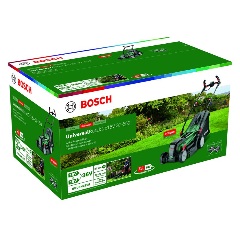 Bosch UniversalRotak Akku-Rasenmäher 2x18V-37-550