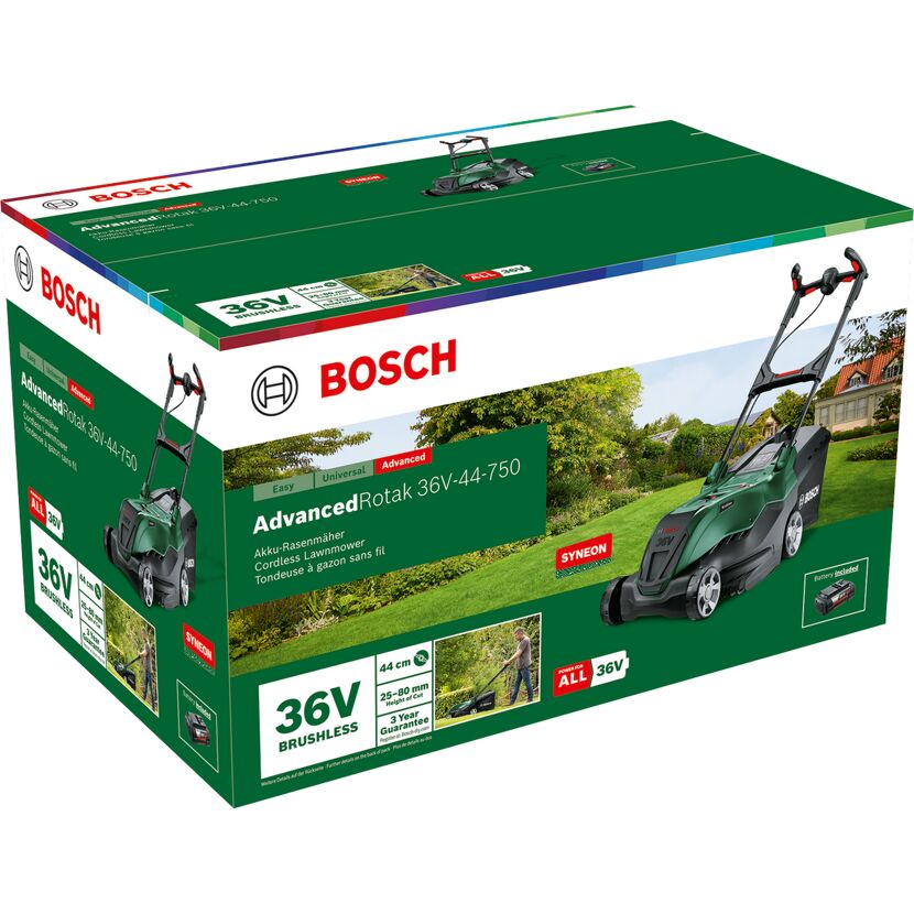 Bosch Akku-Rasenmäher AdvancedRotak 36V-44-750 im Karton