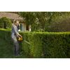 Person schneidet Hecke mit Akku-Heckenschere