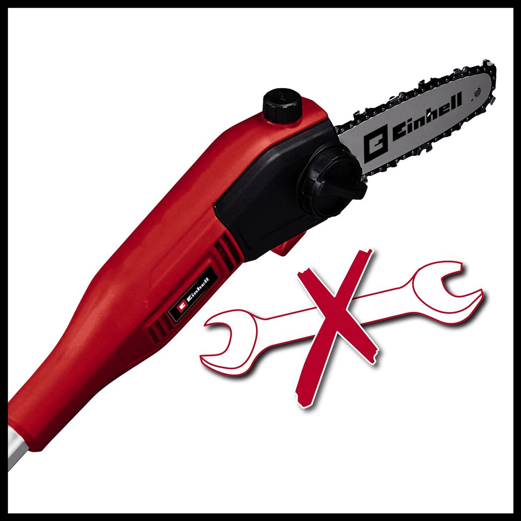 Einhell E-Hochentaster GC-EC 7520 T. Werkzeuglose Kettenspannung