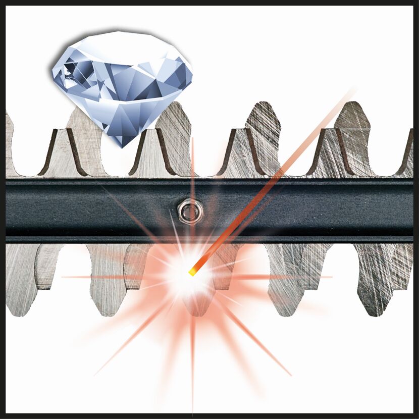Diamantgeschliffene Heckenschere