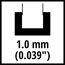 U-Profil mit 1,0 mm Breite