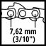 Kettenteilung 3/8" / 7,62 mm