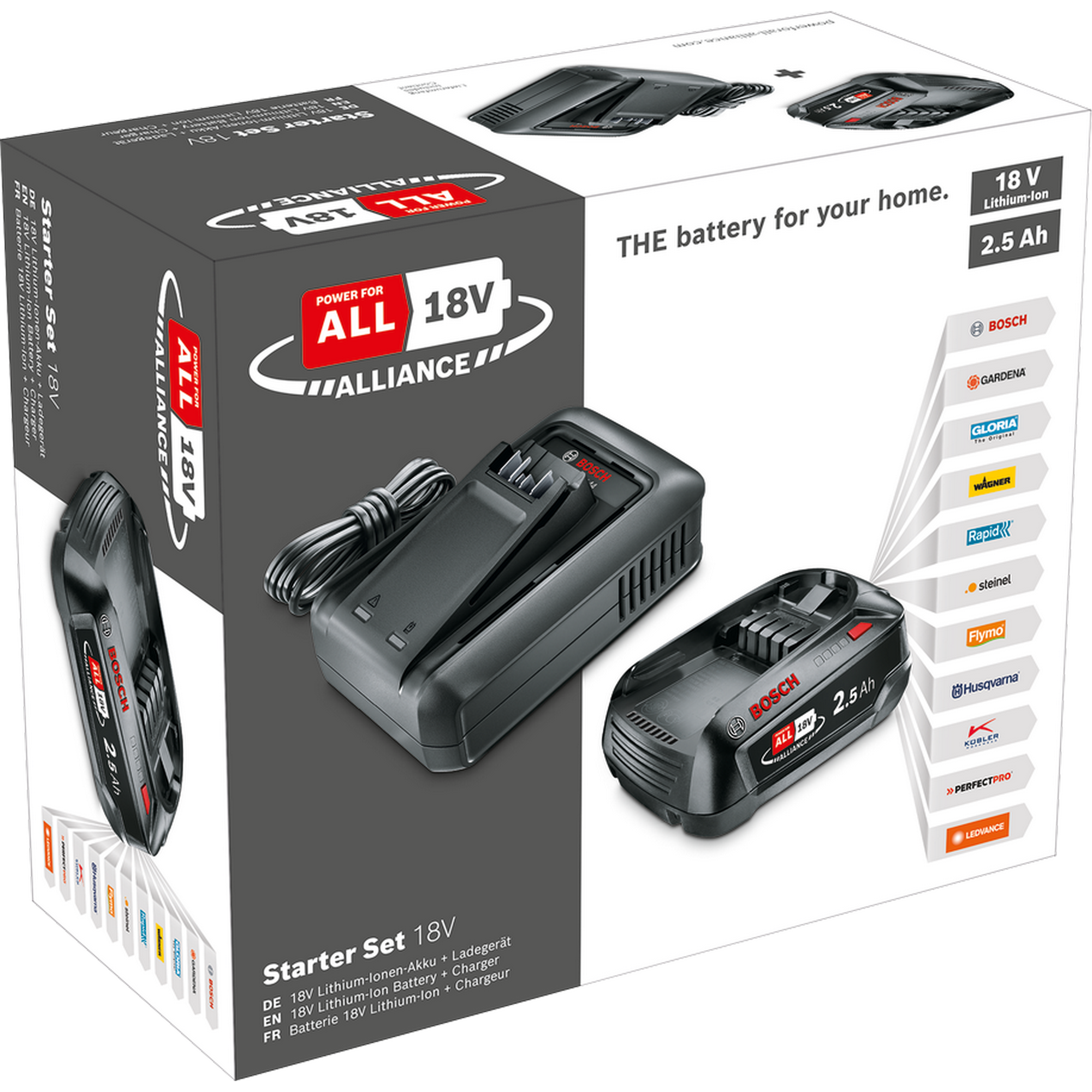 Akku-Starter-Set 'Power For All' Ladegerät und Akku 18 V 2,5 Ah