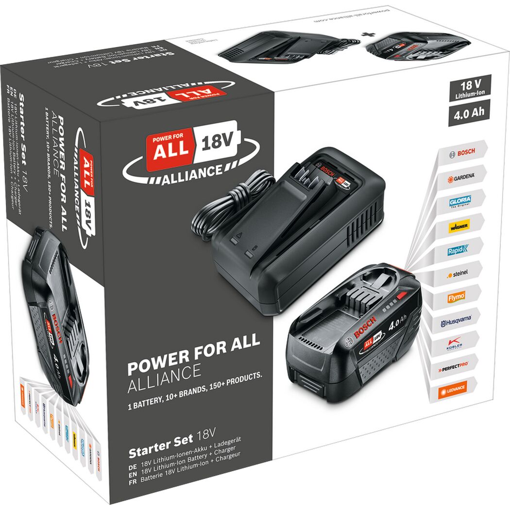 Akku-Starter-Set 'Power For All' Ladegerät und Akku 18 V 4 Ah