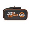 Akku mit der Beschriftung POWER SHARE PRO 20V 5.0Ah