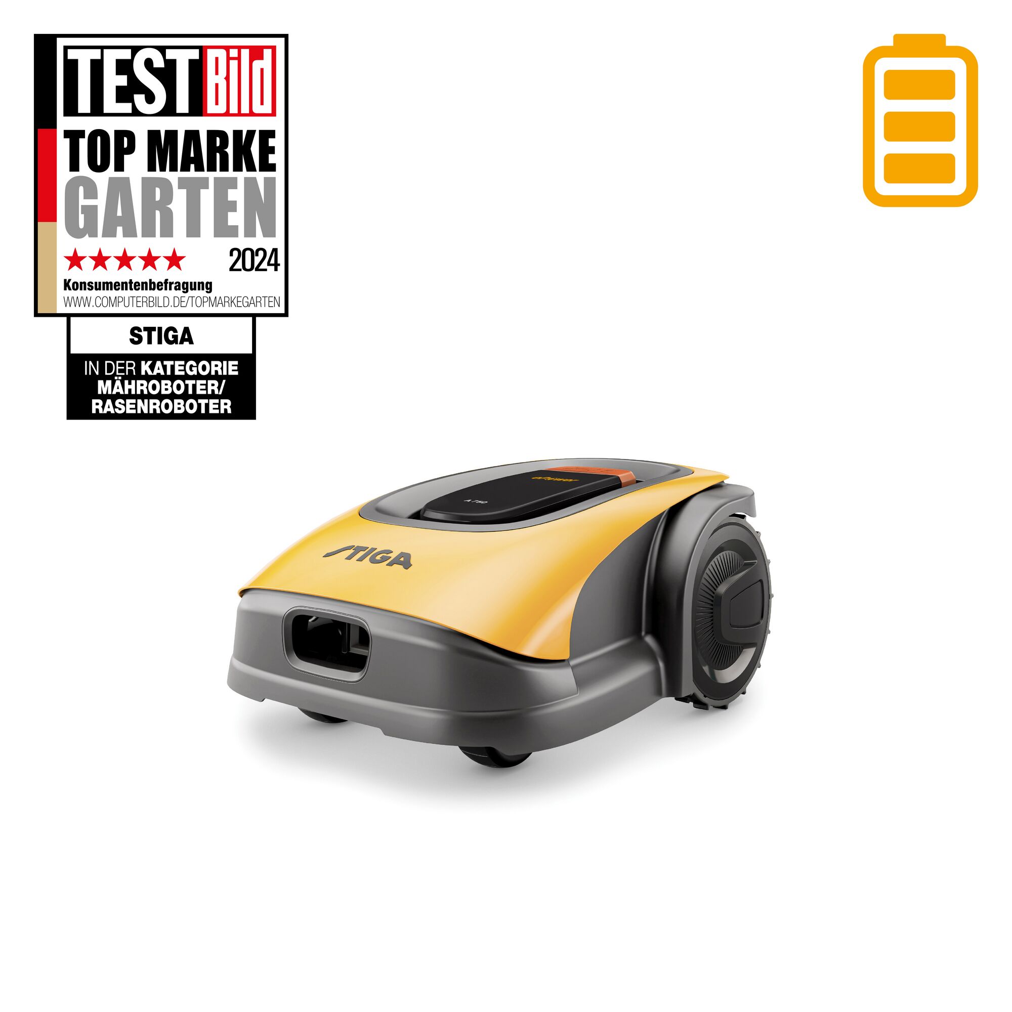STIGA Mähroboter gelb-grau