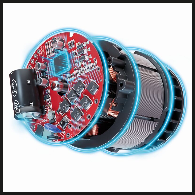 Motor mit Platine und Elektronik