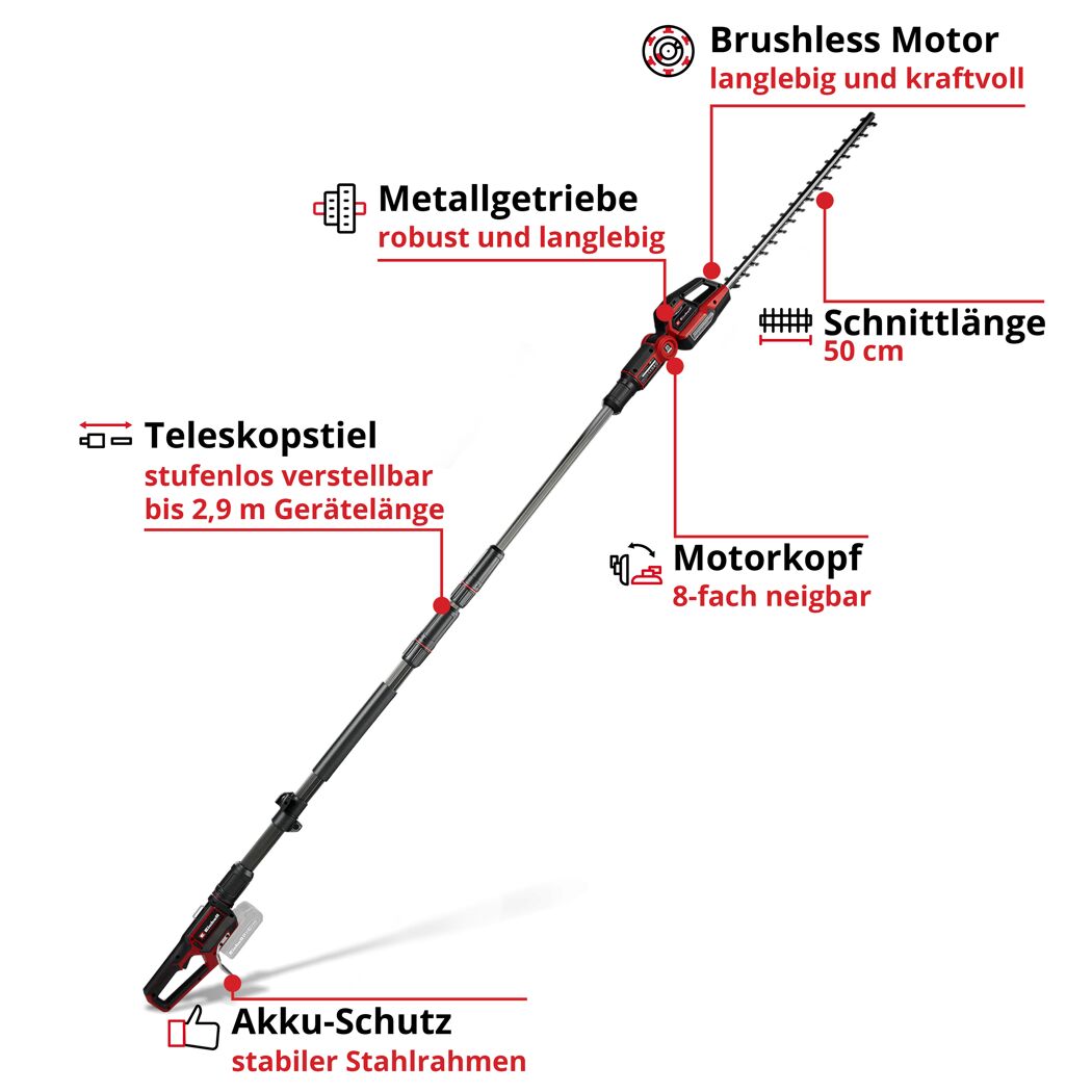 Akku-Teleskop-Heckenschere 'Professional GP-HH 18/50 Li T BL-Solo' ohne Akku und Ladegerät