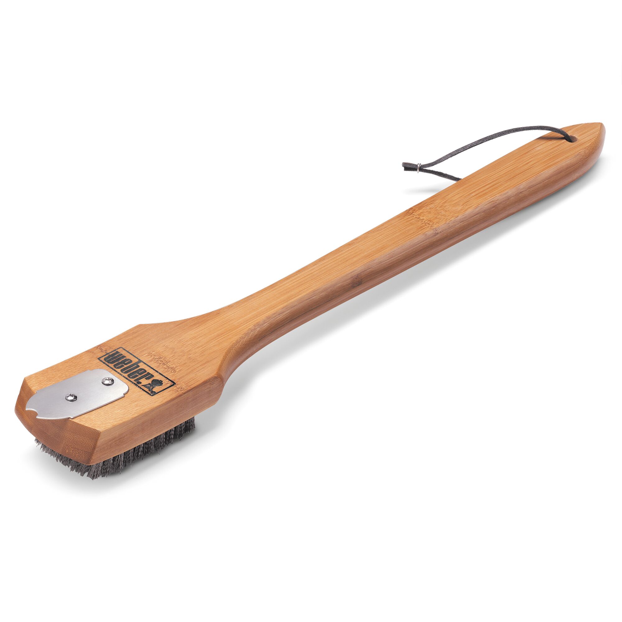 Weber Grillbürste mit Bambusgriff und Metallschaber