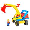 Bunter Spielzeugbagger mit Spielfigur