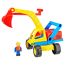 Bunter Spielzeugbagger mit Spielfigur