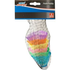 Federbälle 'New Sports' bunt 6 Stück