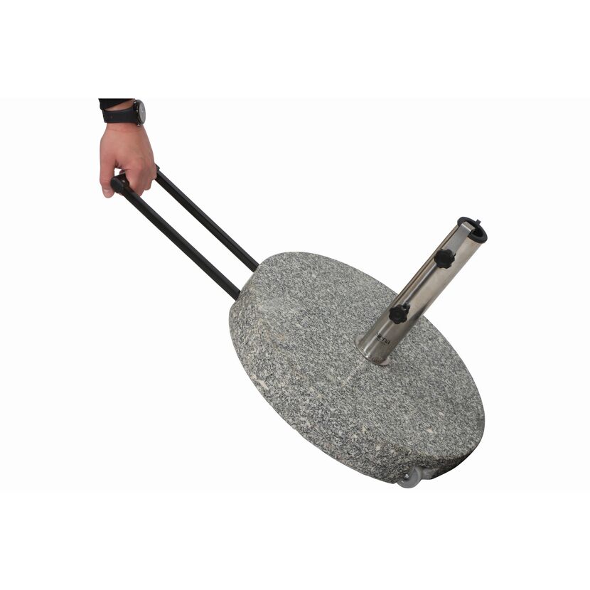 Schirmständer für Schirmmast mit Ø 25 - 48 mm Granit 50 x 50 x 7,5 cm