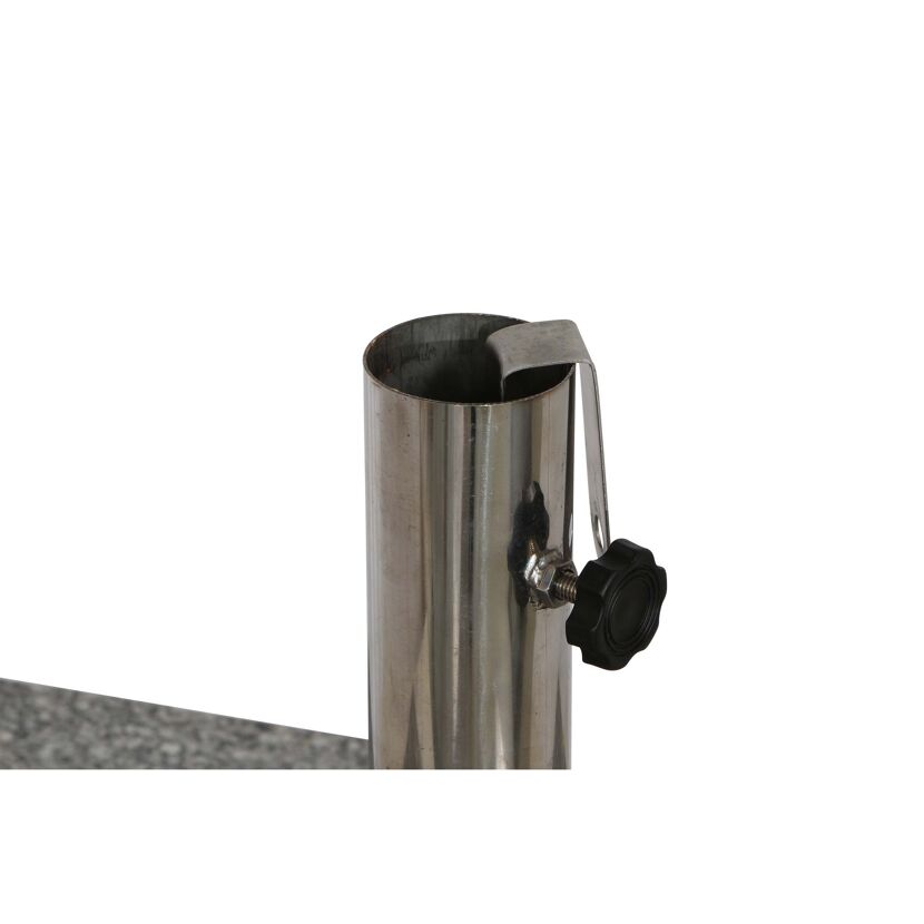 Metallrohr mit schwarzem Drehknopf
