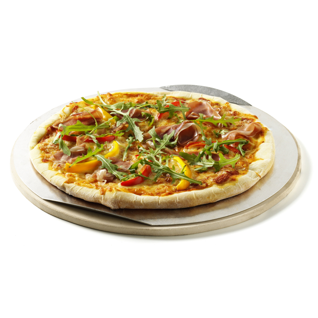 Bild von Pizzastein rund Ø 36 cm mit Alu-Blech