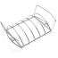 Spare-Rib-Halter und Bratenkorb 'Premium' 43,4 x 26,6 x 11,1 cm