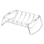 Spare-Rib-Halter und Bratenkorb 'Premium' 43,4 x 26,6 x 11,1 cm