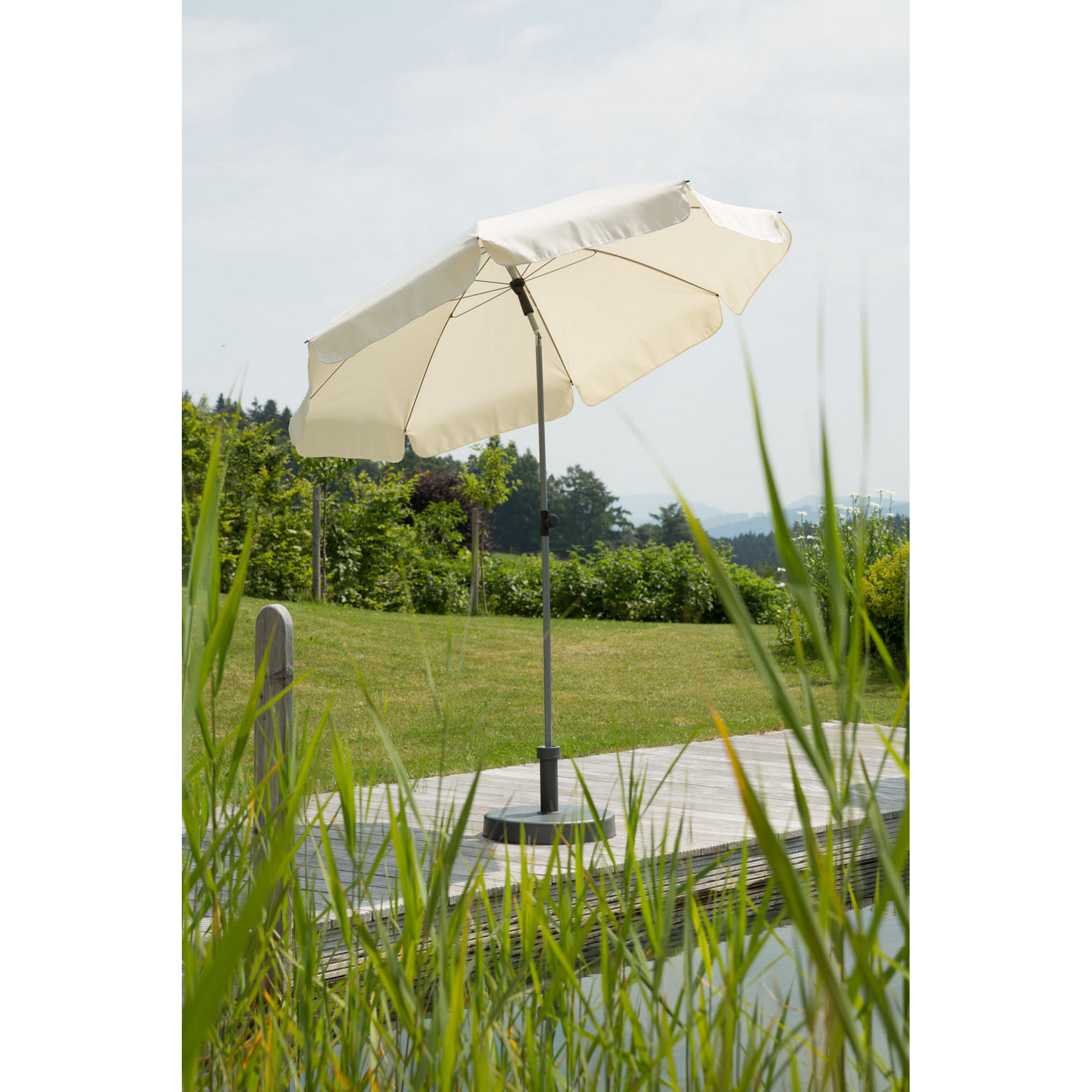 Sonnenschirm 'Locarno' naturfarben Ø 150 cm + product picture