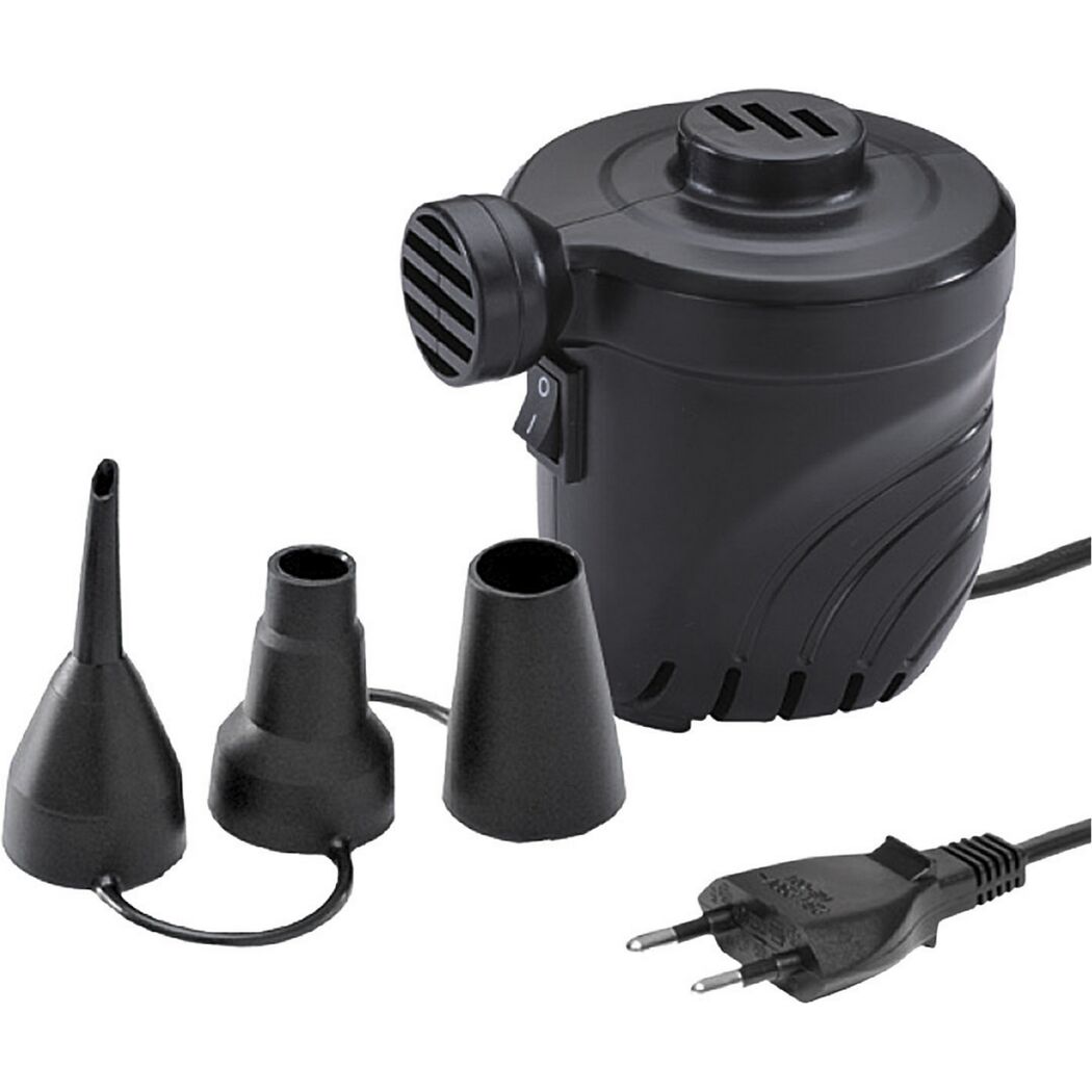 Elektrische Luftpumpe mit drei Aufsätzen