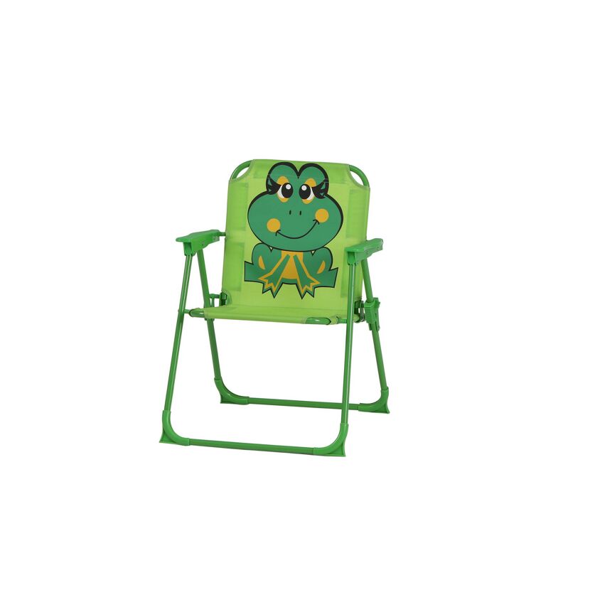 Grüner Kinderklappstuhl mit Froschmotiv