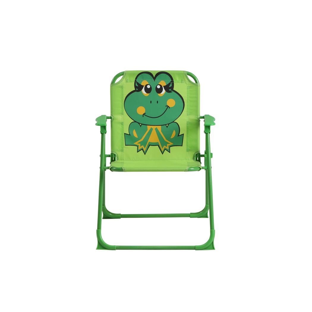 Grüner Kinder-Klappstuhl mit Froschmotiv.