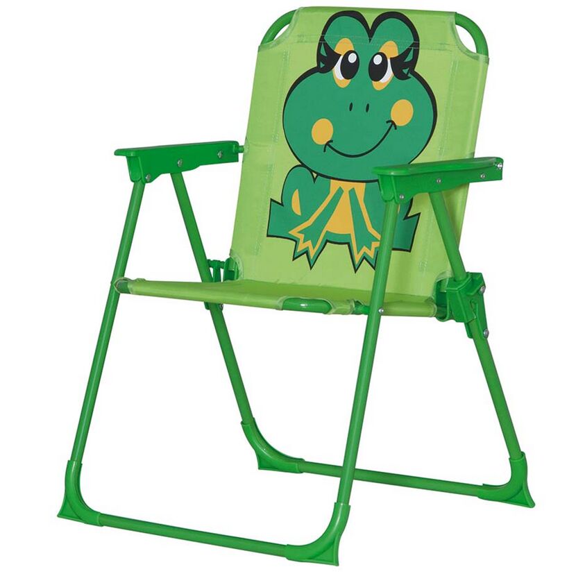 Grüner Kinder-Klappstuhl mit Froschmotiv