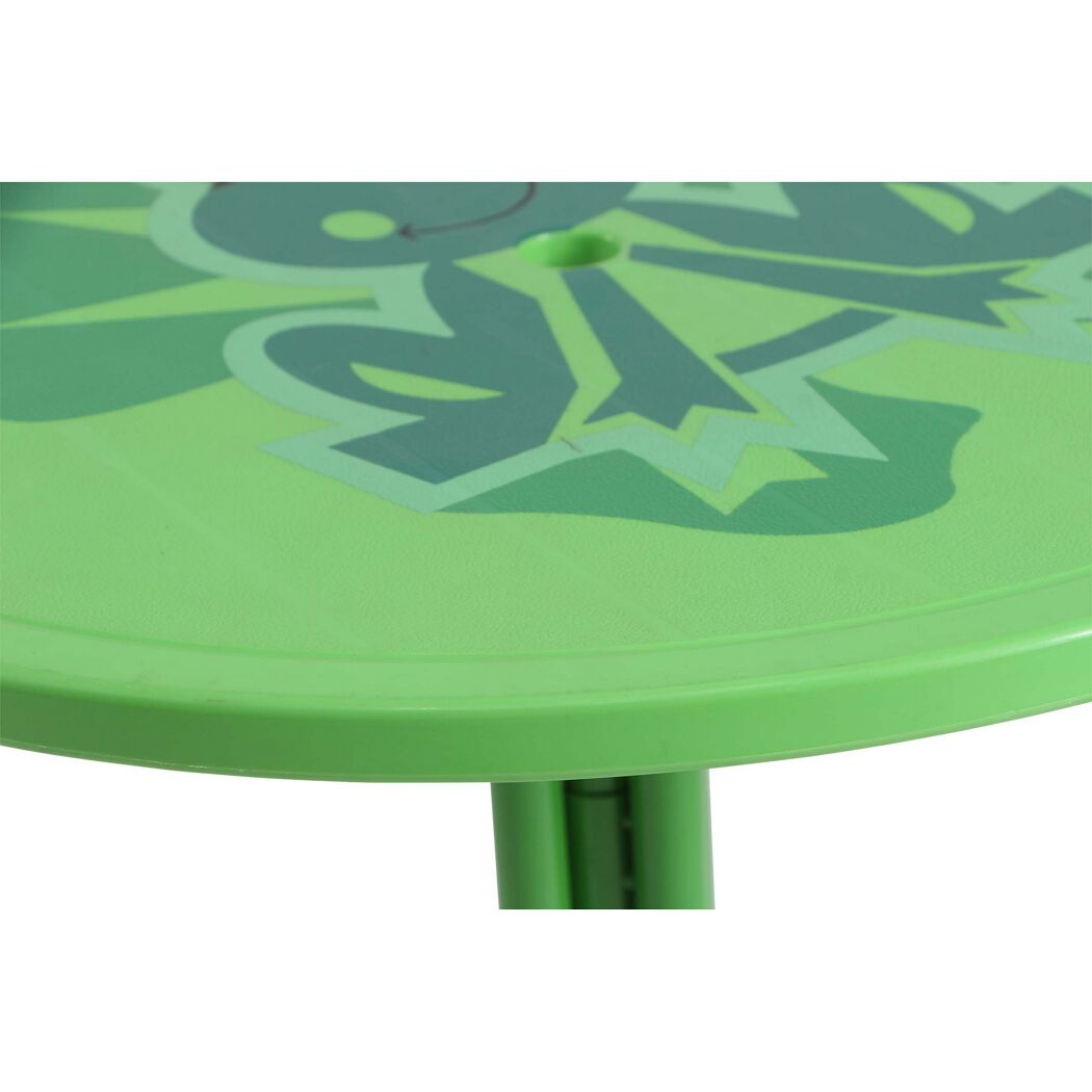 Grüner Kindertisch mit Froschmotiv