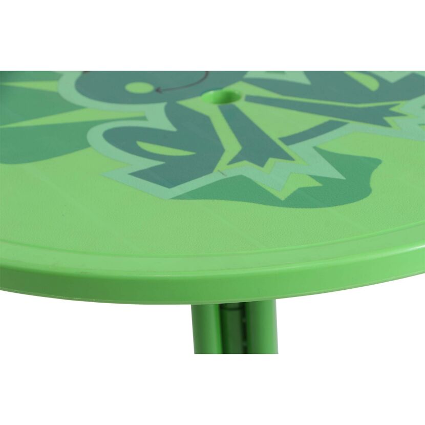 Grüner Kindertisch mit Froschmotiv
