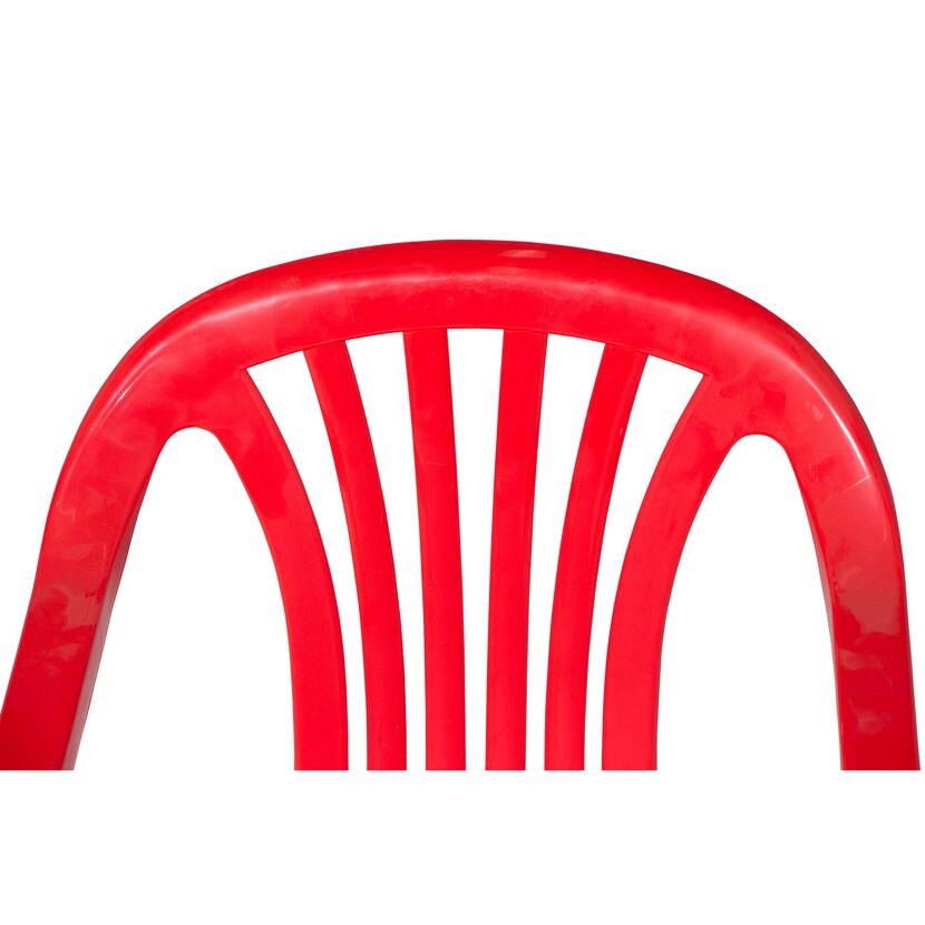 Roter Kinderstuhl aus Plastik