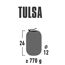 Graue Isomatte Tulsa, 26 x 12 cm, ca. 770 g