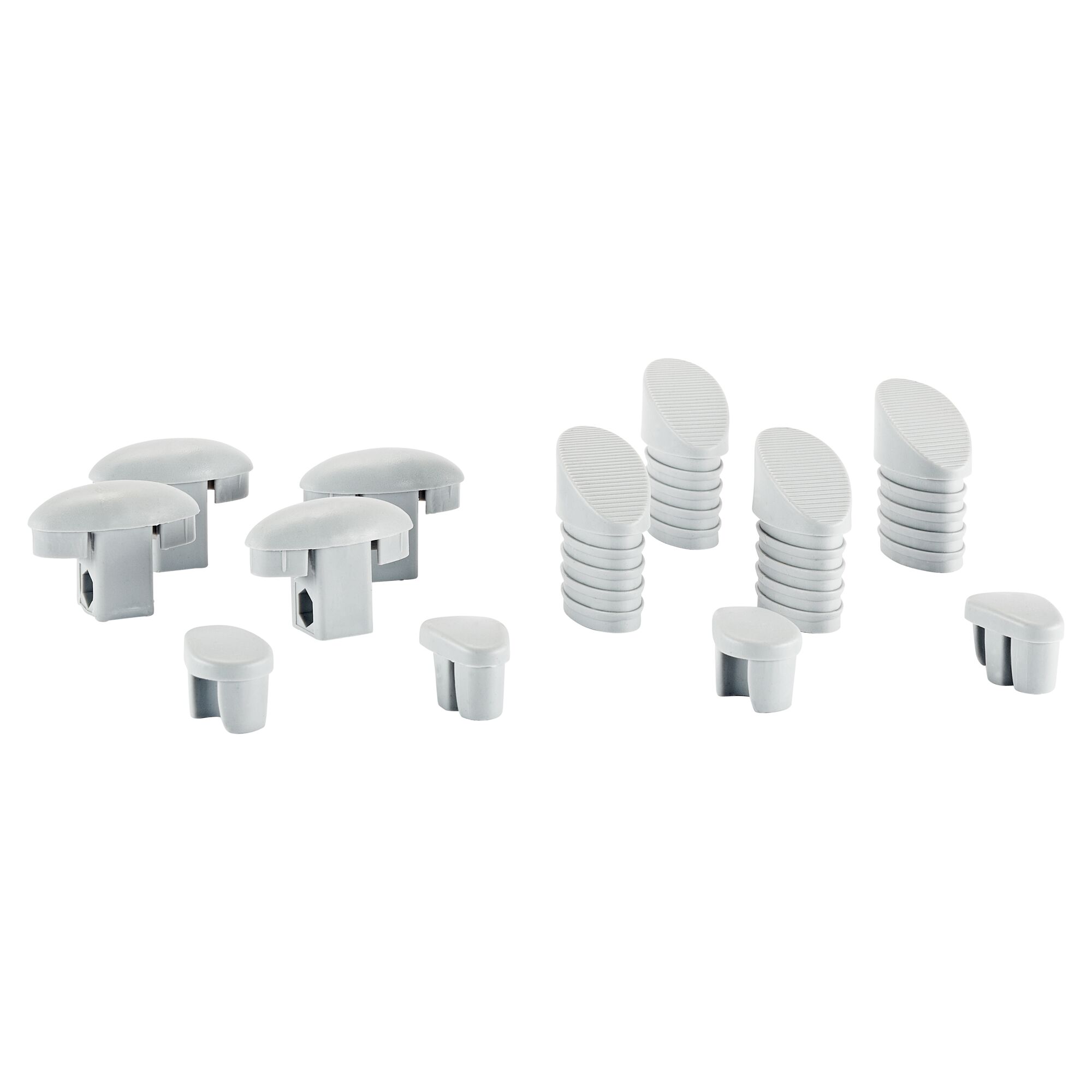 Ersatzkappen-Set für Klappsessel Meike, grau, 12-tlg.