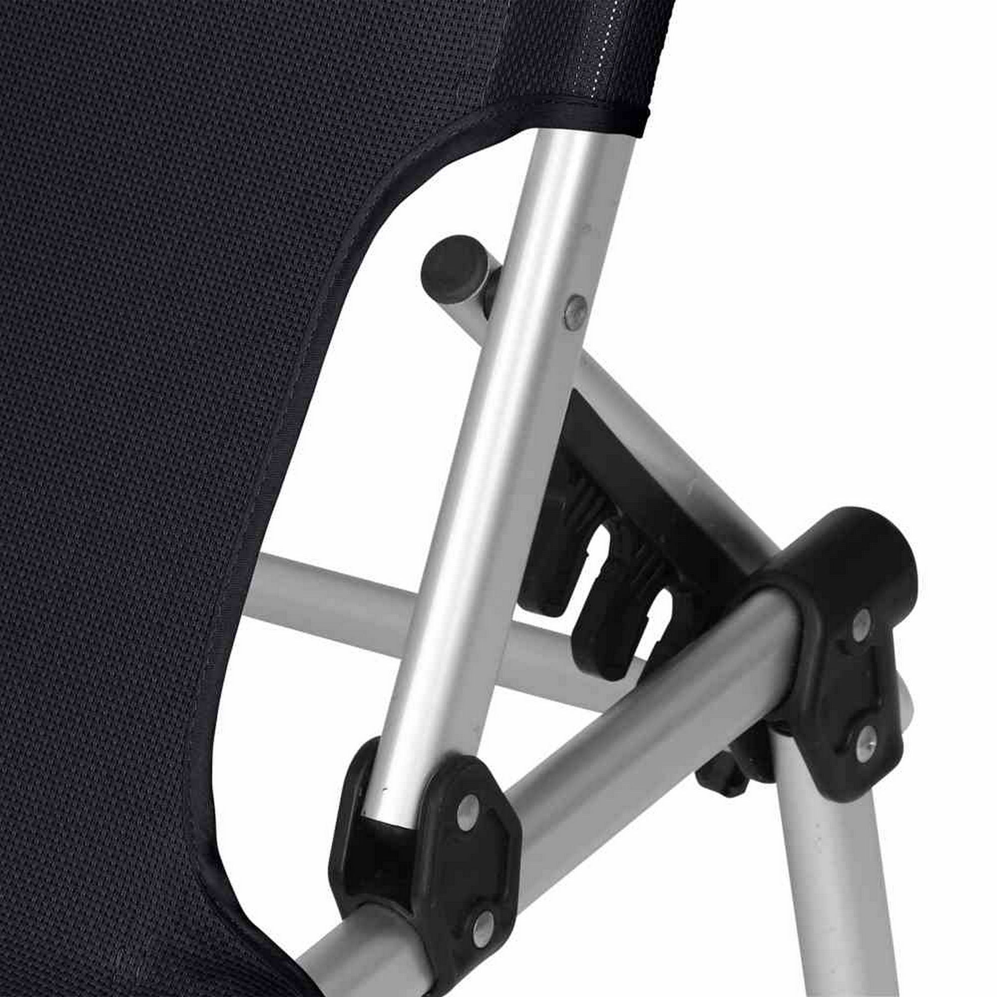 Dreibeinliege 'Alu-XXL' schwarz 201 x 69 x 38 cm