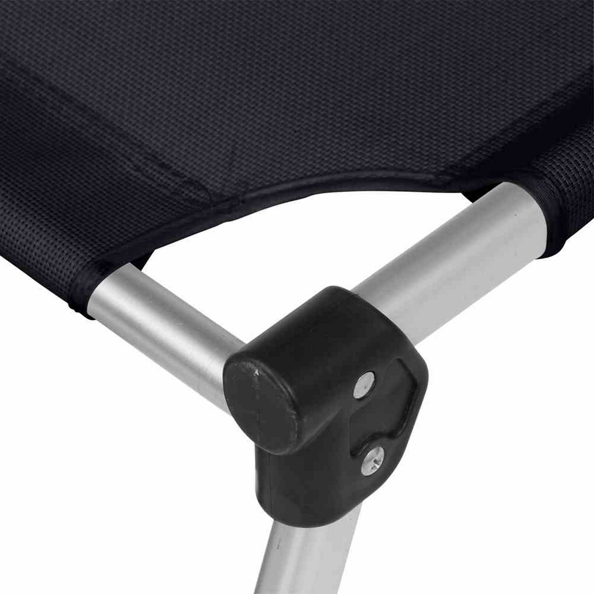 Dreibeinliege 'Alu-XXL' schwarz 201 x 69 x 38 cm