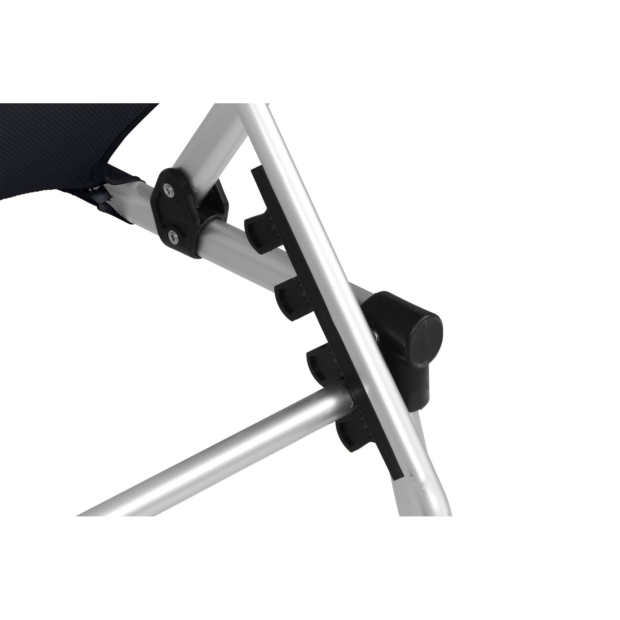 Dreibeinliege 'Alu-XXL' schwarz 201 x 69 x 38 cm