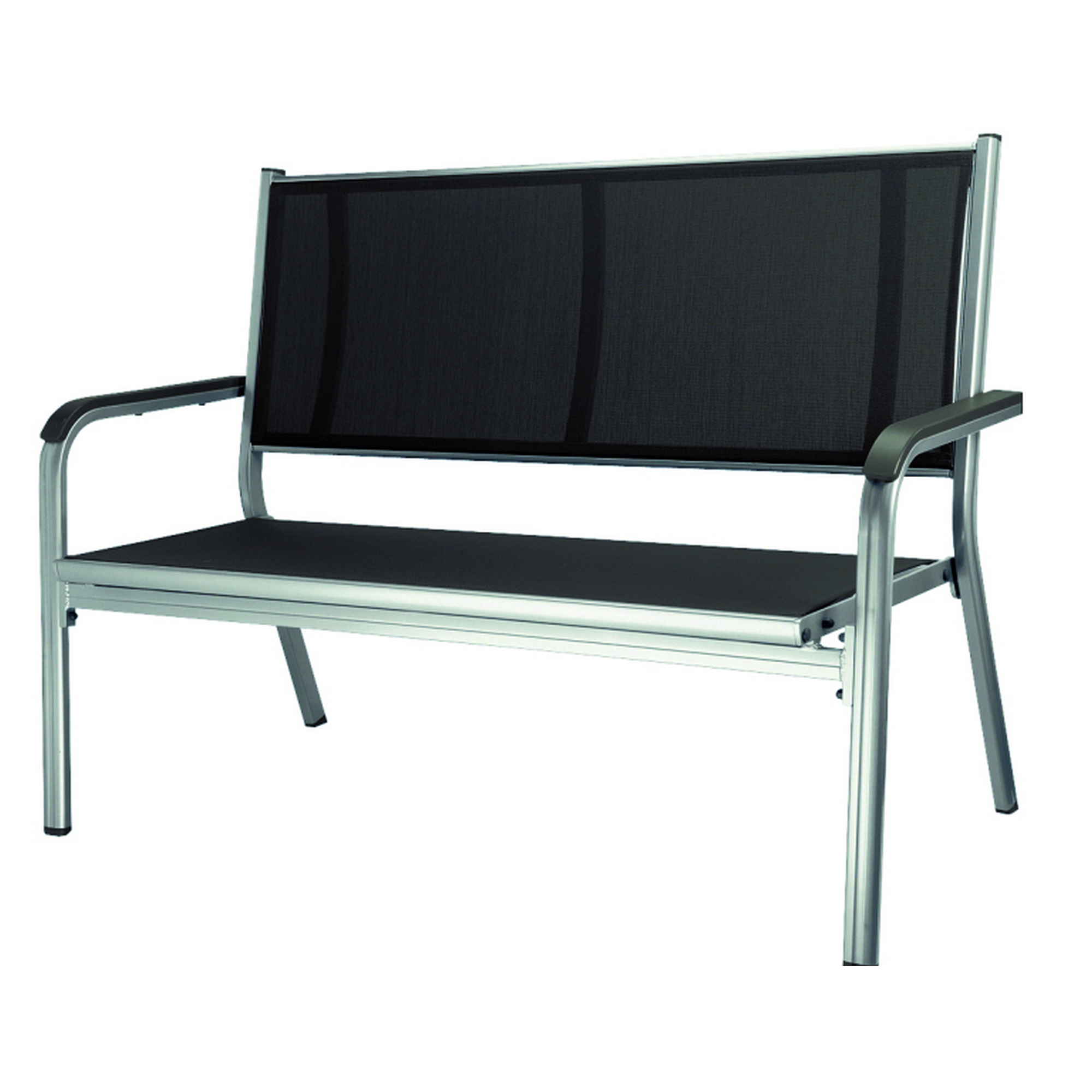 Gartenbank 'Basic Plus' 2-Sitzer silber/anthrazit 138 x 98 x 70 cm + product picture