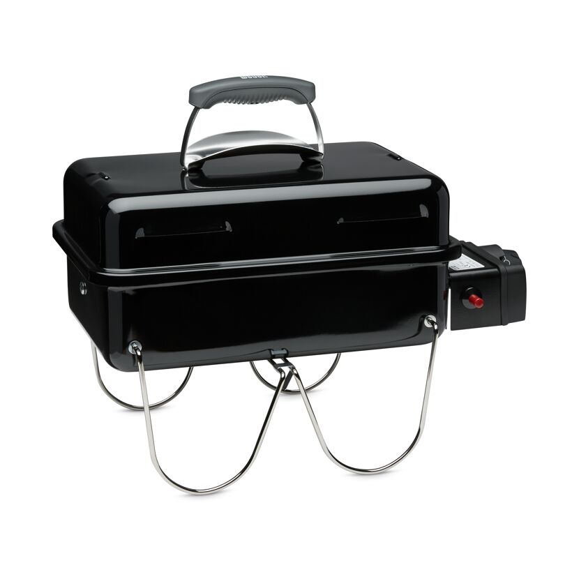 Schwarzer, tragbarer Weber Gasgrill Go-Anywhere