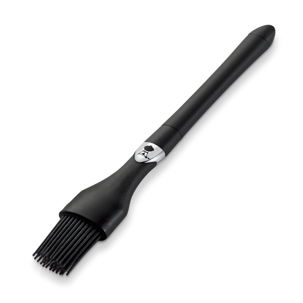 Schwarzer Grillpinsel mit Silikonborsten