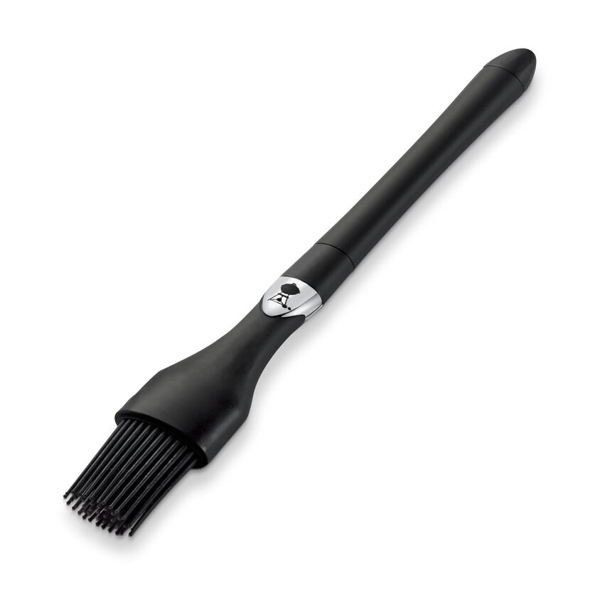 Schwarzer Grillpinsel mit Silikonborsten