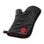 Schwarzer Grillhandschuh mit rotem Weber-Logo.